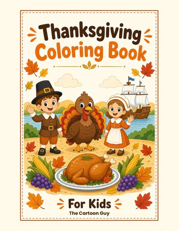Thanksgiving Coloring Book cover
